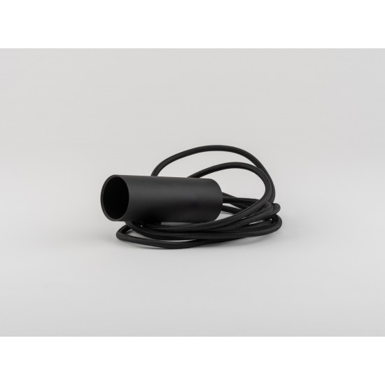 Tube 1 Pendant Zwart E27 - lengte kabel: 6m - incl.black rosette 55x25mm