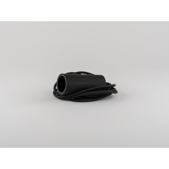 Tube 2 Pendant Zwart E27 - lengte kabel: 6m - incl.black rosette 55x25mm
