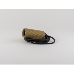 Tube 2 Pendant Messing E27 - lengte kabel: 6m - incl.black rosette 55x25mm
